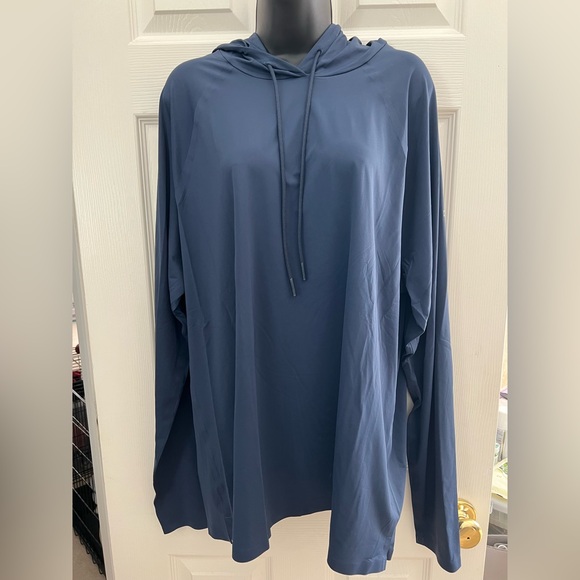 Alo Yoga Core Hooded Runner Hoodie Dark Navy Men’s Sz XL - Picture 1 of 5